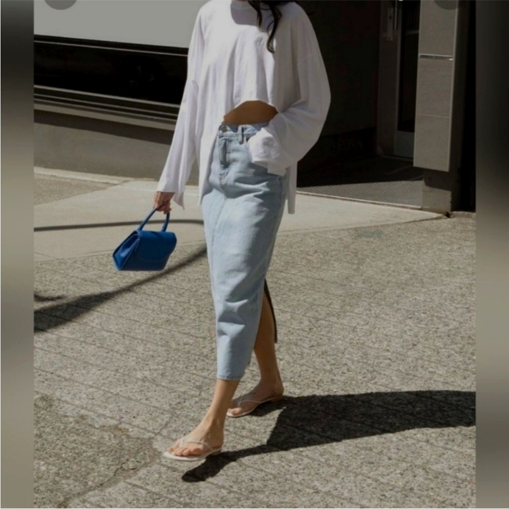 OAK+FORT Denim Midi Skirt